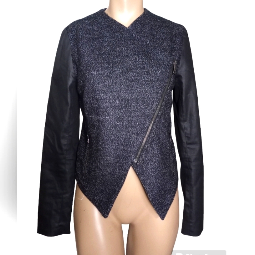 Banana Republic women's black twill plehater jacket size 0